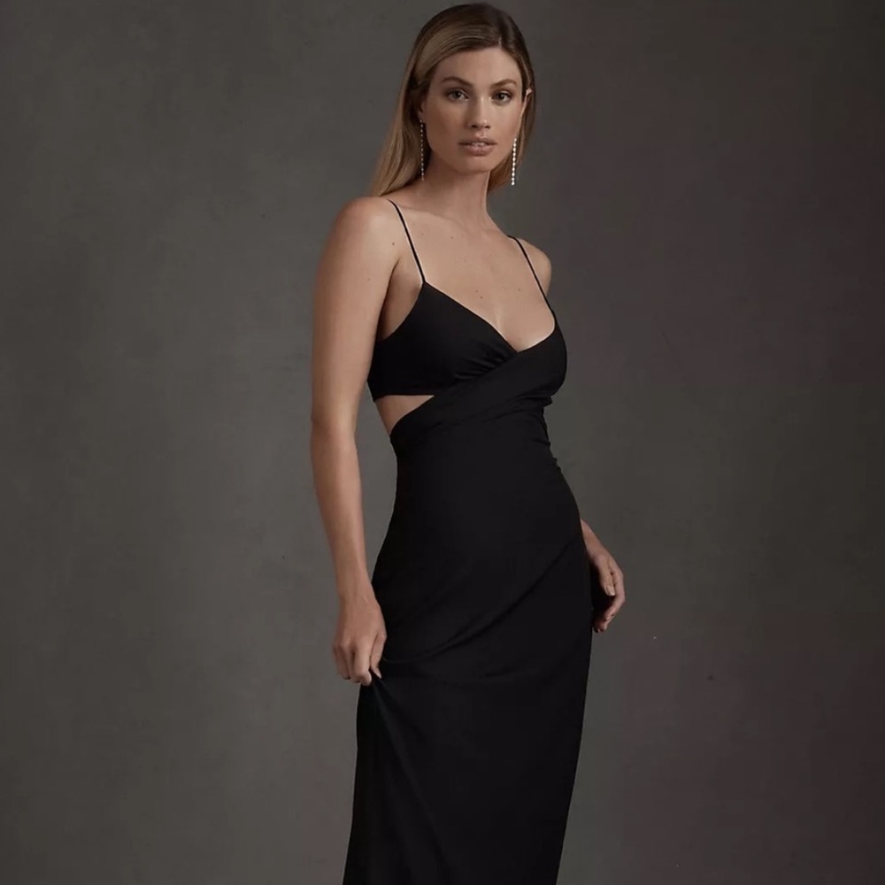 Bhldn Fleur Crepe Dress Size 10 Nwt
